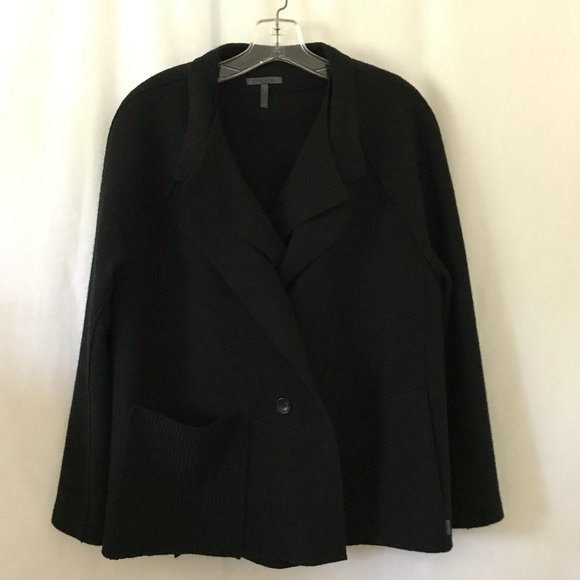 OSKA Boiled Virgin Wool 2-Piece Jacket, Black